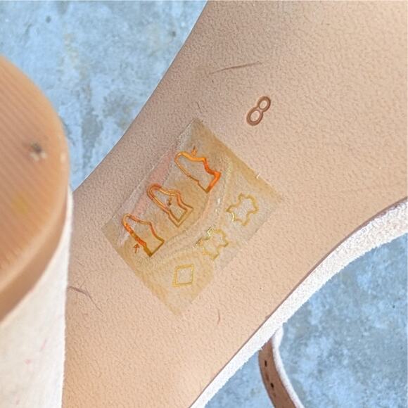 Madewell Rosalie Sand High-Heel Leather Suede Slingback Sandals, size 8 - Picture 4 of 4